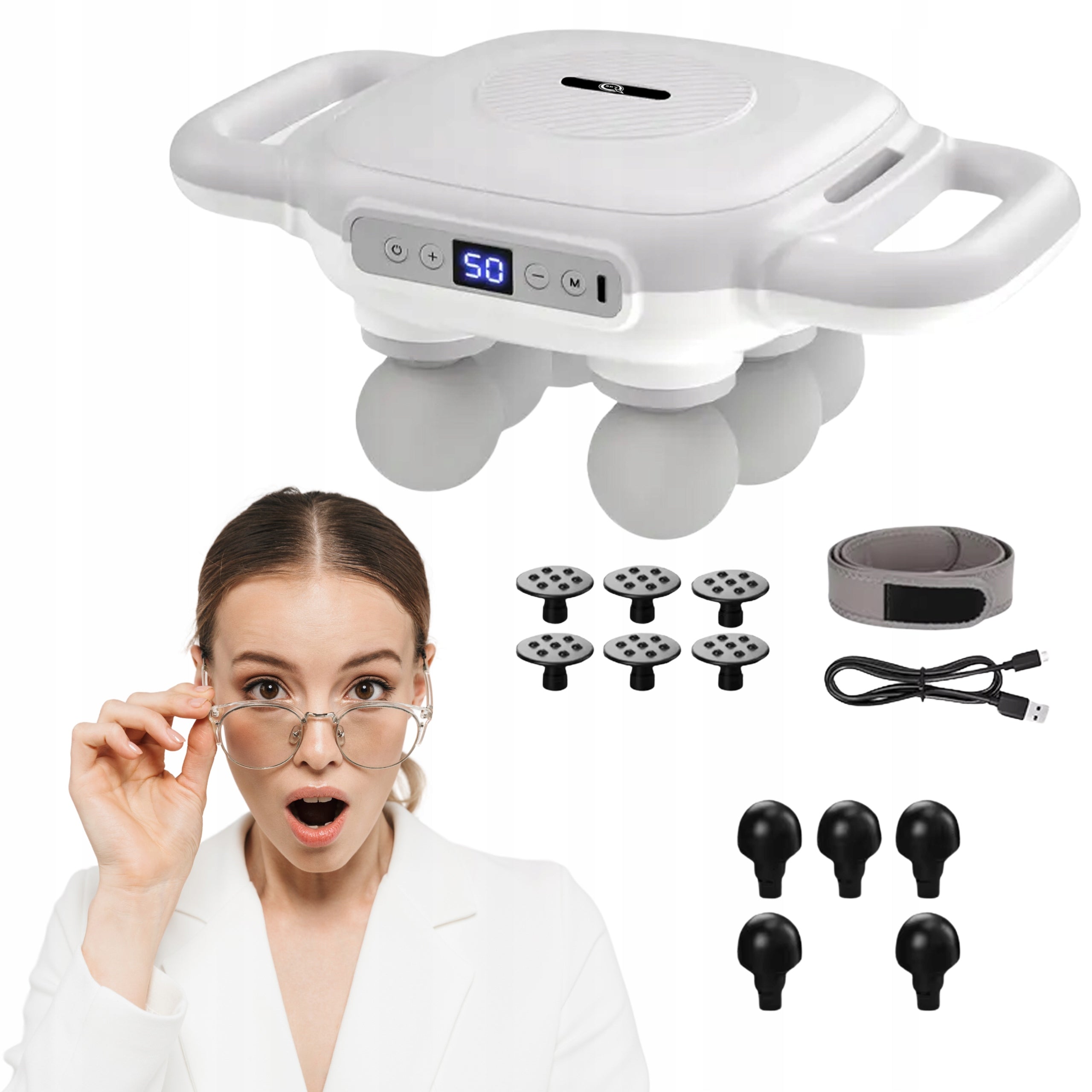 VIBRATION MASSAGER FOR THE BODY UP TO 6 HEADS SLIMMING CELLULITE INTENSE Packaging status original