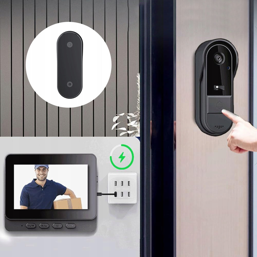 VIDEO INTERCOM SET WIRELESS INTERCOM GATE 4.3'' Manufacturer code 6HG3912BK1100