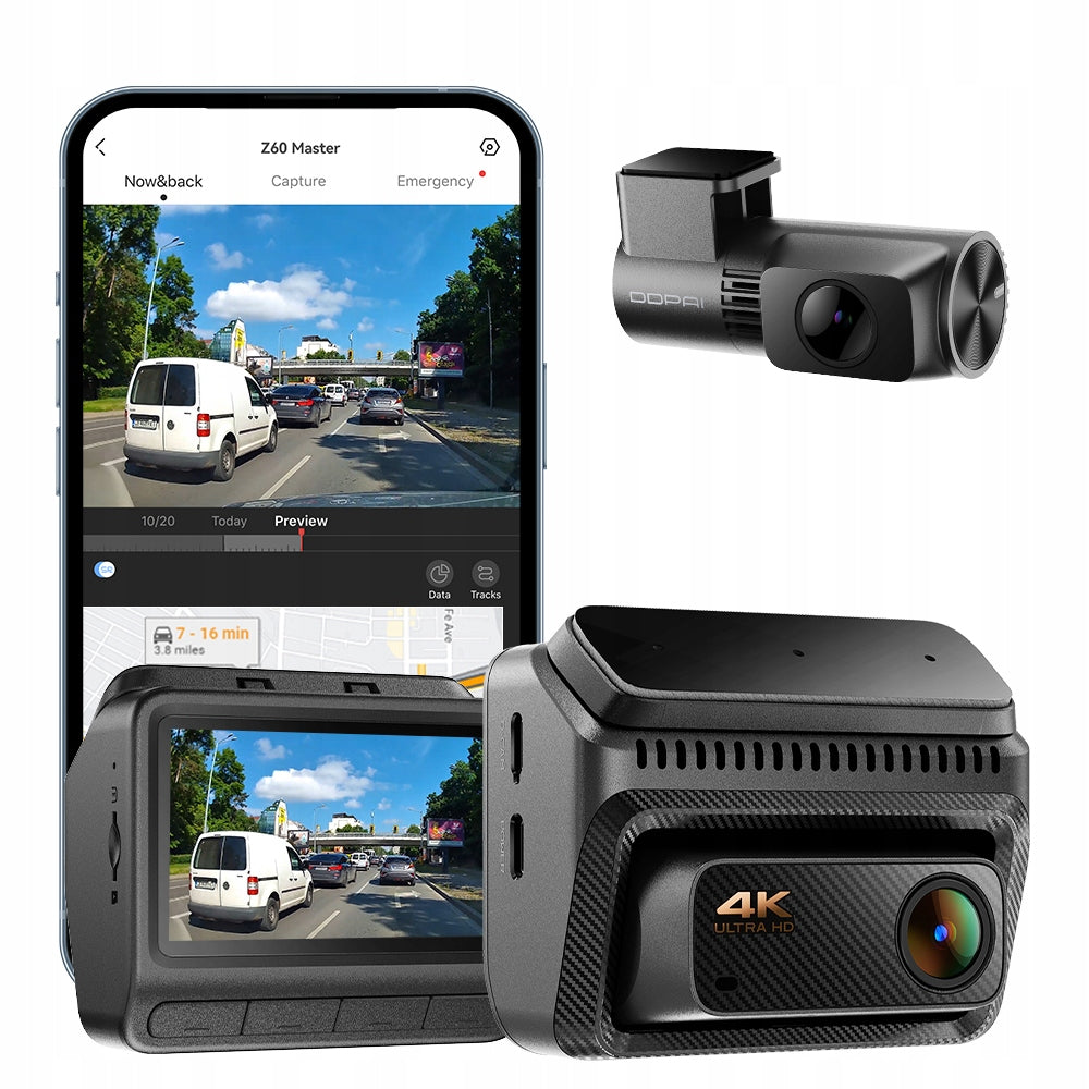 VIDEO RECORDER CAR CAMERA Z60 MASTER DDPAI 4K HDR SONY +2K REAR