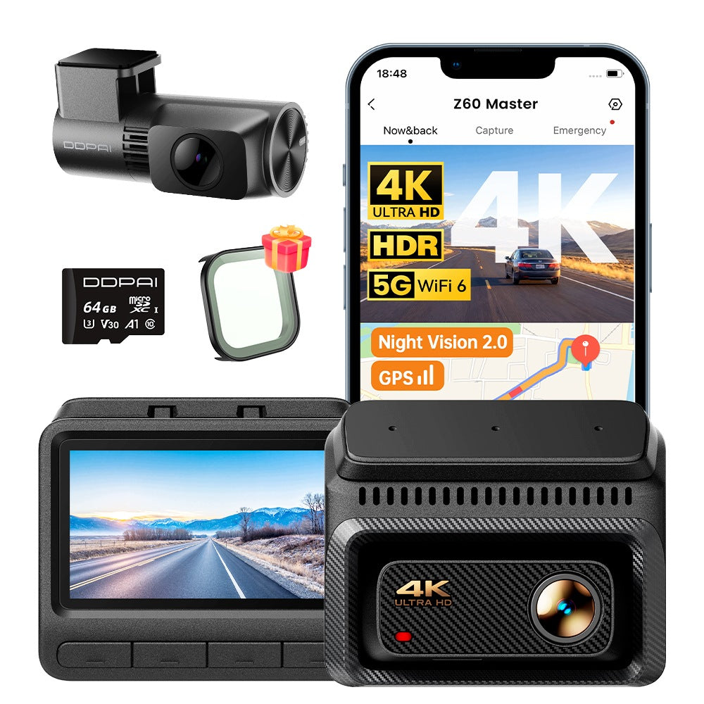 VIDEO RECORDER DDPAI Z60 MASTER 4K HDR +2K REAR CAMERA+64GB