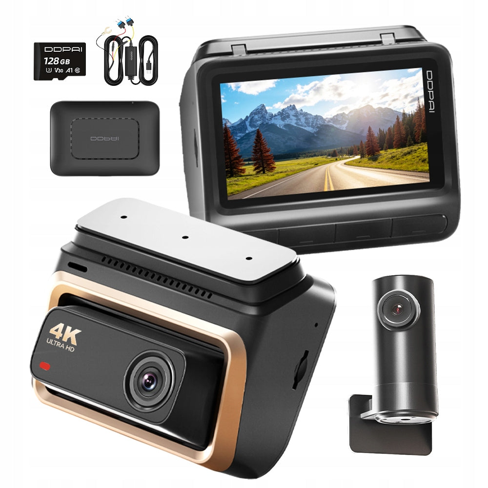 VIDEO RECORDER DDPAI Z60 PRO CAR CAMERA +REAR+HARDWIRE KIT+128GB