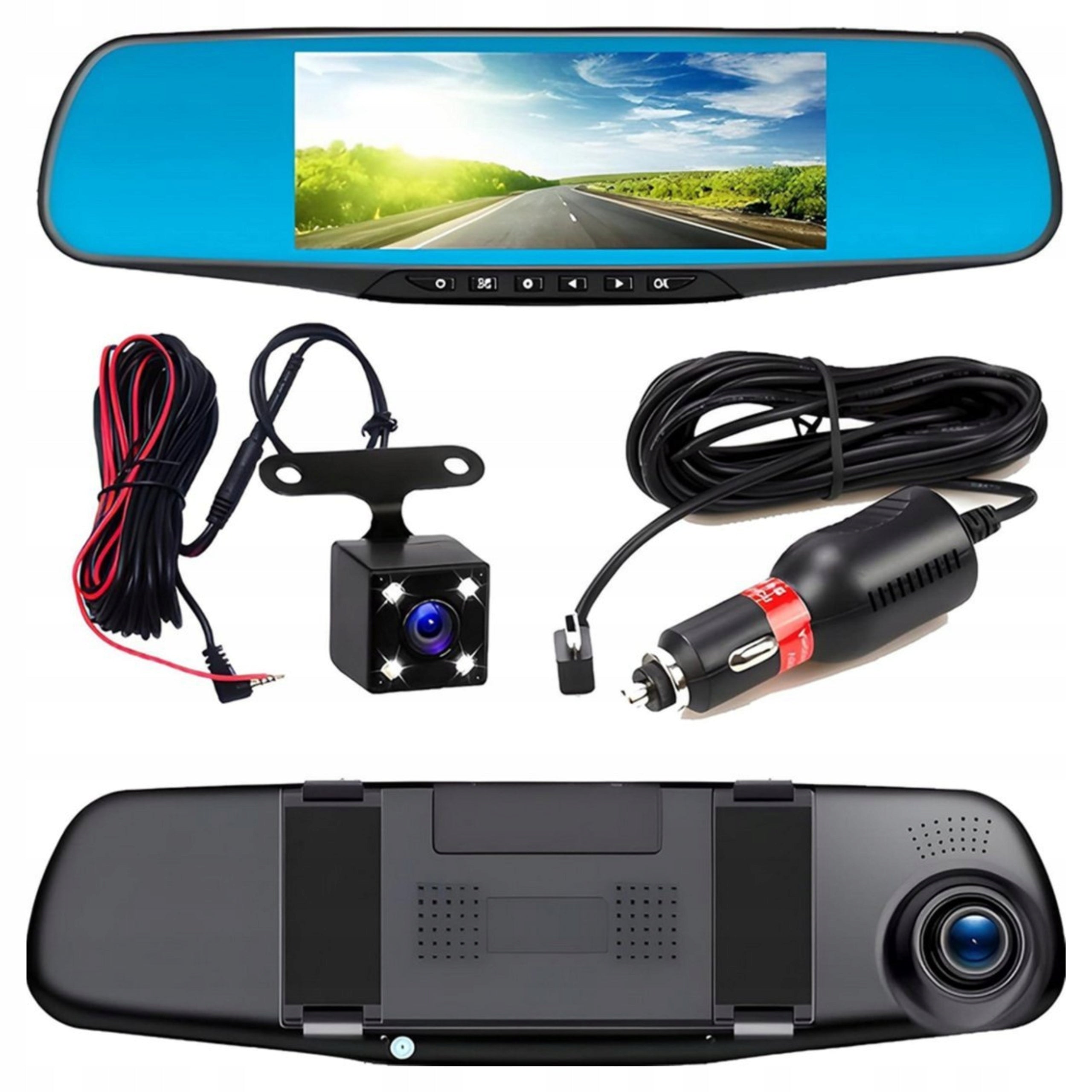 VIDEO RECORDER MIRROR CAR CAMERA FULL HD 32GB REVERSING FRONT REAR EAN (GTIN) 5906186309799