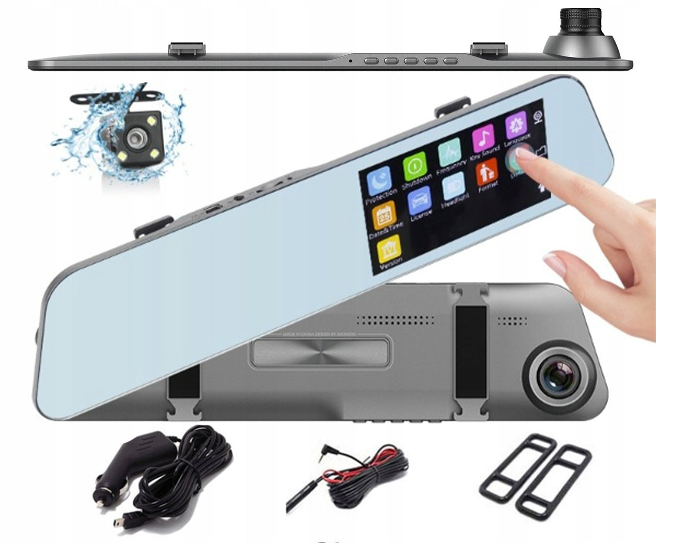 VIDEO RECORDER TOUCH CAMERA REVERSING MIRROR Brand Kady