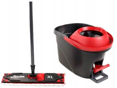 VIELEDA FLAT MOP WITH BUCKET TELESCOPIC POLE SQUEEZER POJ.13L SET Brand Vileda