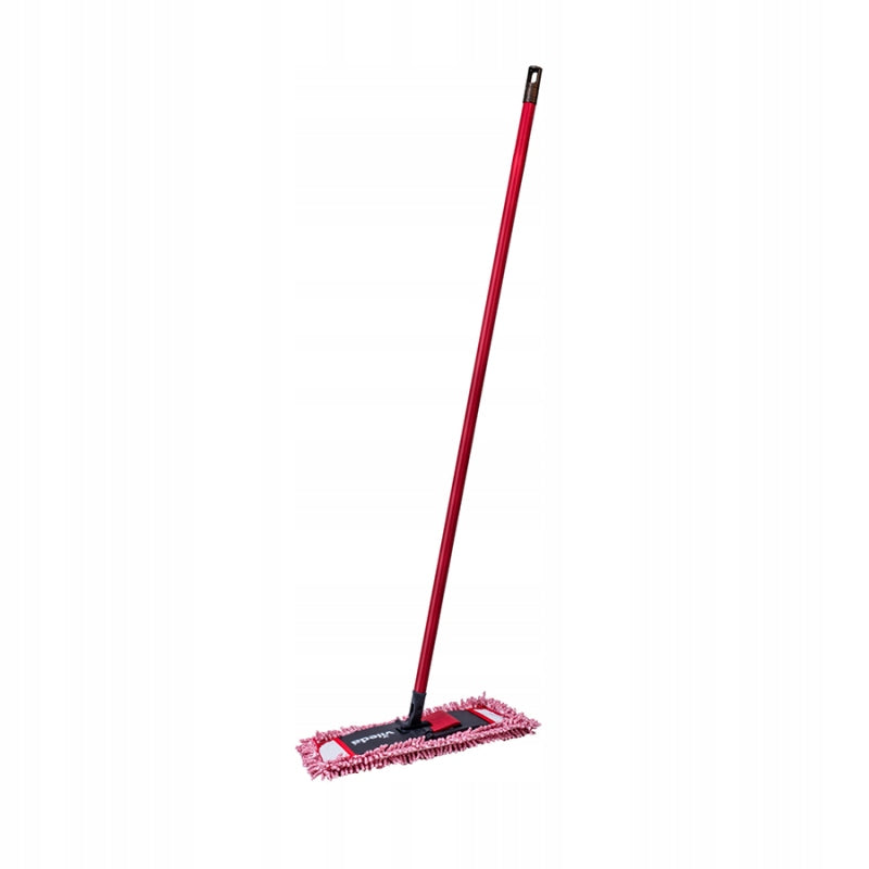 VILEDA 3D Chenille Flat Mop with Bar Color red