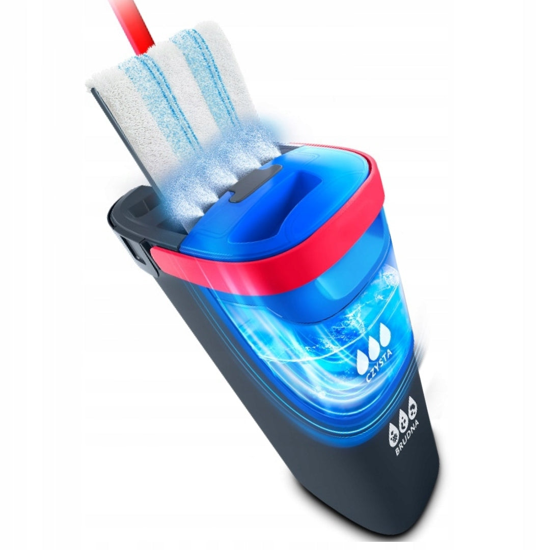 VILEDA H2prO FLAT MOP AND BUCKET WITH CONTAINER FOR CLEAN AND DIRTY WATER Manufacturer code mopy do podłogi z wiadrem mop płaski zwykły