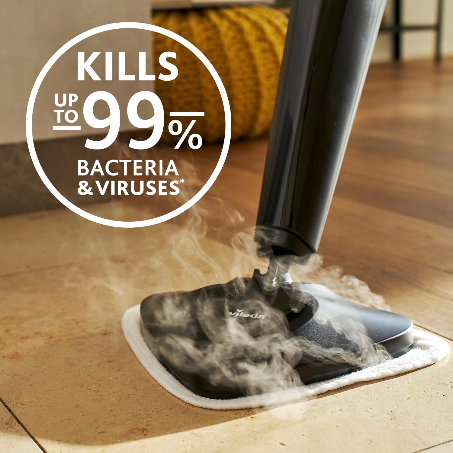 VILEDA Microfiber Steam Covers For Mop For All Floors 2 Pcs Power 1 W