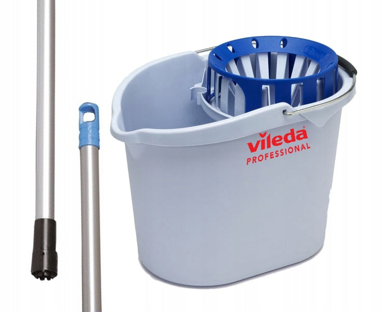 VILEDA PRO Wringer Bucket Set + FREEBIE Mop Manufacturer code ZESTAW WIADRO I WYCISKARKA KIJ VILEDA PRO