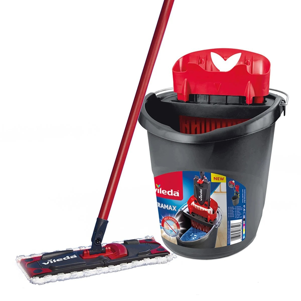 VILEDA Set ULTRAMAX BOX mop flat bucket squeezer Packaging status original