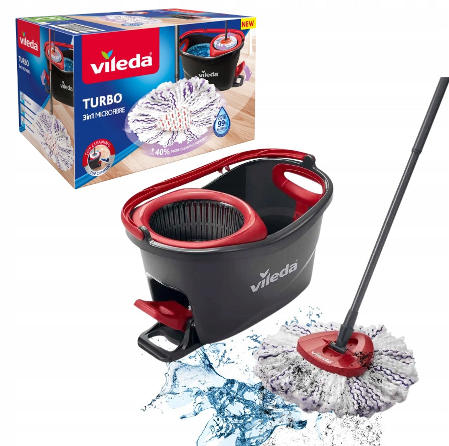 VILEDA TURBO 3IN1 ROTARY MOP WITH BUCKET AND BAR