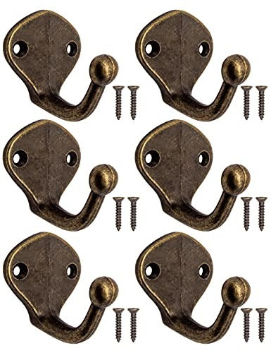 VINTAGE ANTIQUE CAST IRON WALL HOOKS FOR TOWEL CLOTHES SET OF 6 Manufacturer code SWC5908201321960