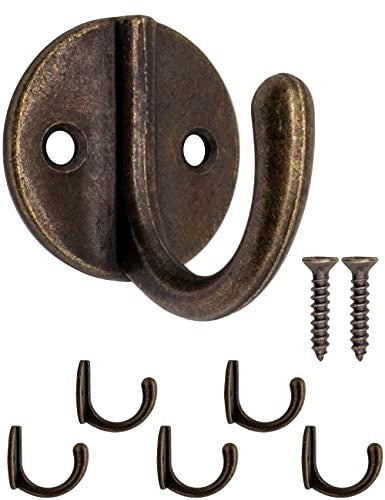 VINTAGE ANTIQUE CAST IRON WALL HOOKS FOR TOWELS CLOTHES 5 PCS FOR HOME Brand no brand