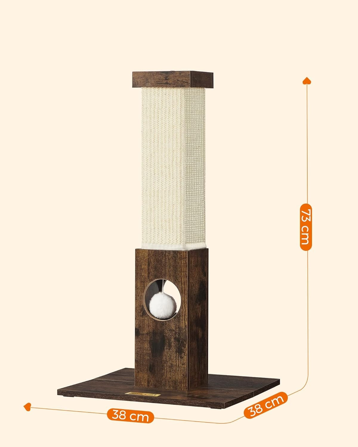 VINTAGE CAT SCRATCHER HIGH DURABLE STABLE PROTECTS FURNITURE 73CM Brand Feandrea