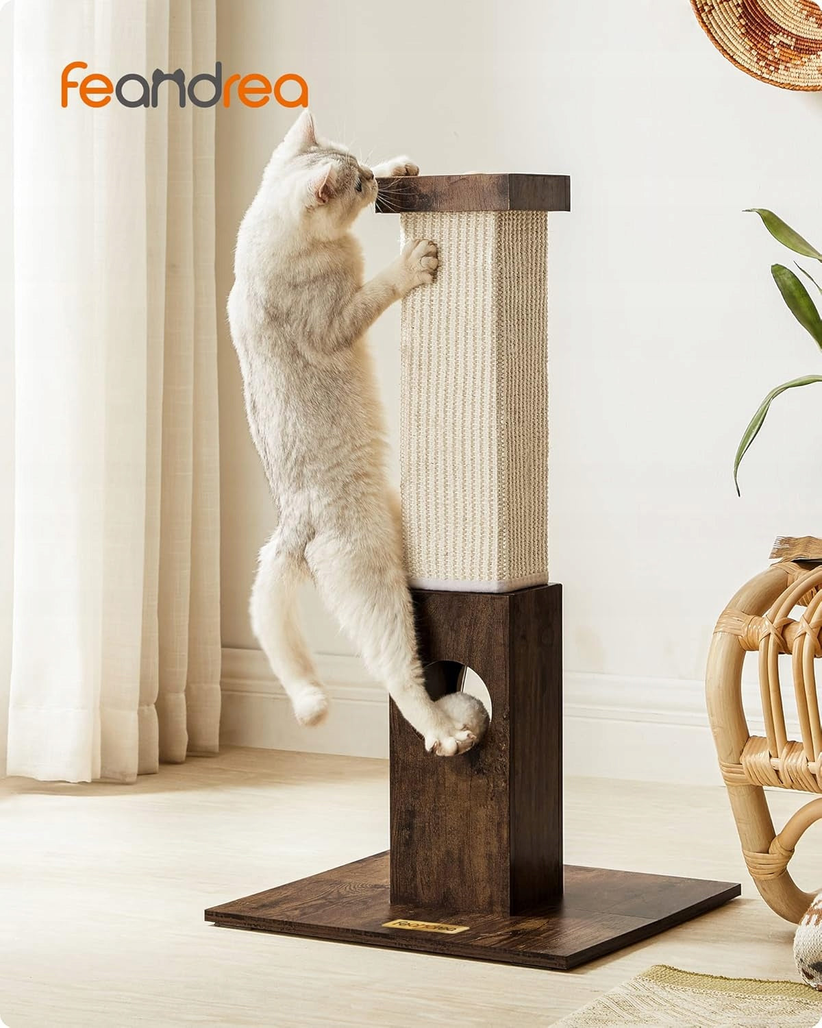 VINTAGE CAT SCRATCHER HIGH DURABLE STABLE PROTECTS FURNITURE 73CM Height (cm) 61 - 100 cm