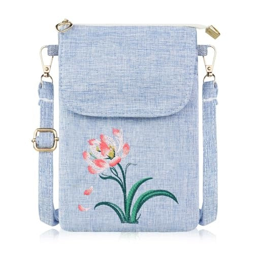 VINTAGE DENIM PHONE CROSSBODY BAG FOR WOMAN ADJUSTABLE STRAP Brand no brand