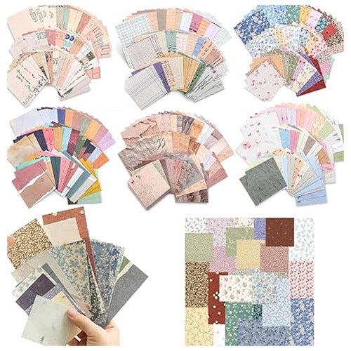 VINTAGE GARDEN SCRAPBOOKING PAPER SET OF 360 SHEETS DIY Steel