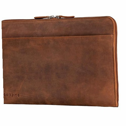 VINTAGE LEATHER LAPTOP CASE 13 3 INCH MACBOOK FOLDER DOCUMENTS