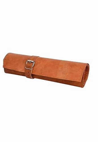 VINTAGE LEATHER SEWING TOOL BAG ORGANIZER RETRO leather