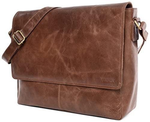 VINTAGE LEATHER SHOULDER BAG FOR LAPTOP 15 INCHES FOR MAN FOR HOME Manufacturer code Bez marki