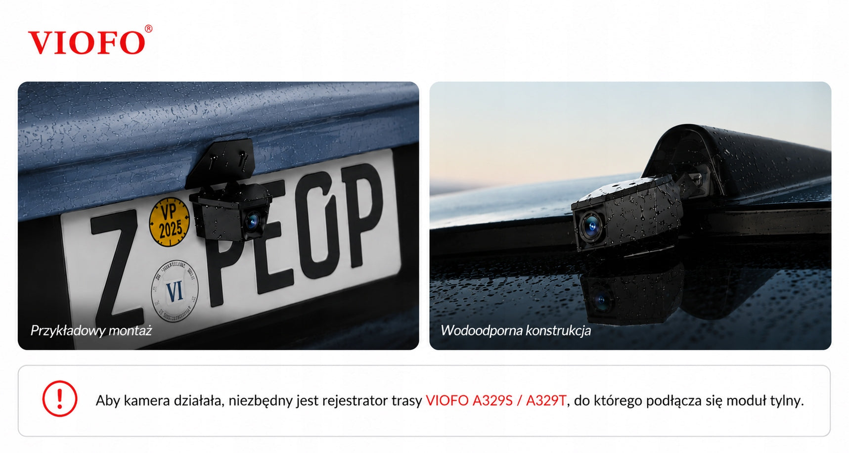 VIOFO RWC400 Rear View Camera 2K HDR IP67 to A329S/A329T Manufacturer code VIOFO RWC400