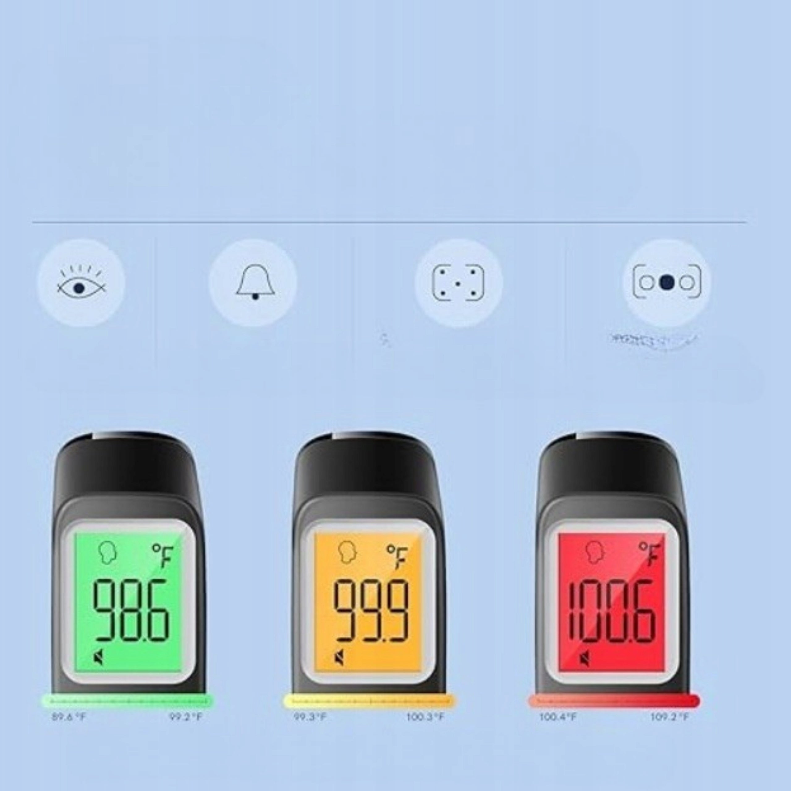 VIPROUD Infrared Non-Contact Thermometer Frontal Milk Room 3in1 Manufacturer code Termometr Bezdotykowy VIPROUD Na Podczerwień