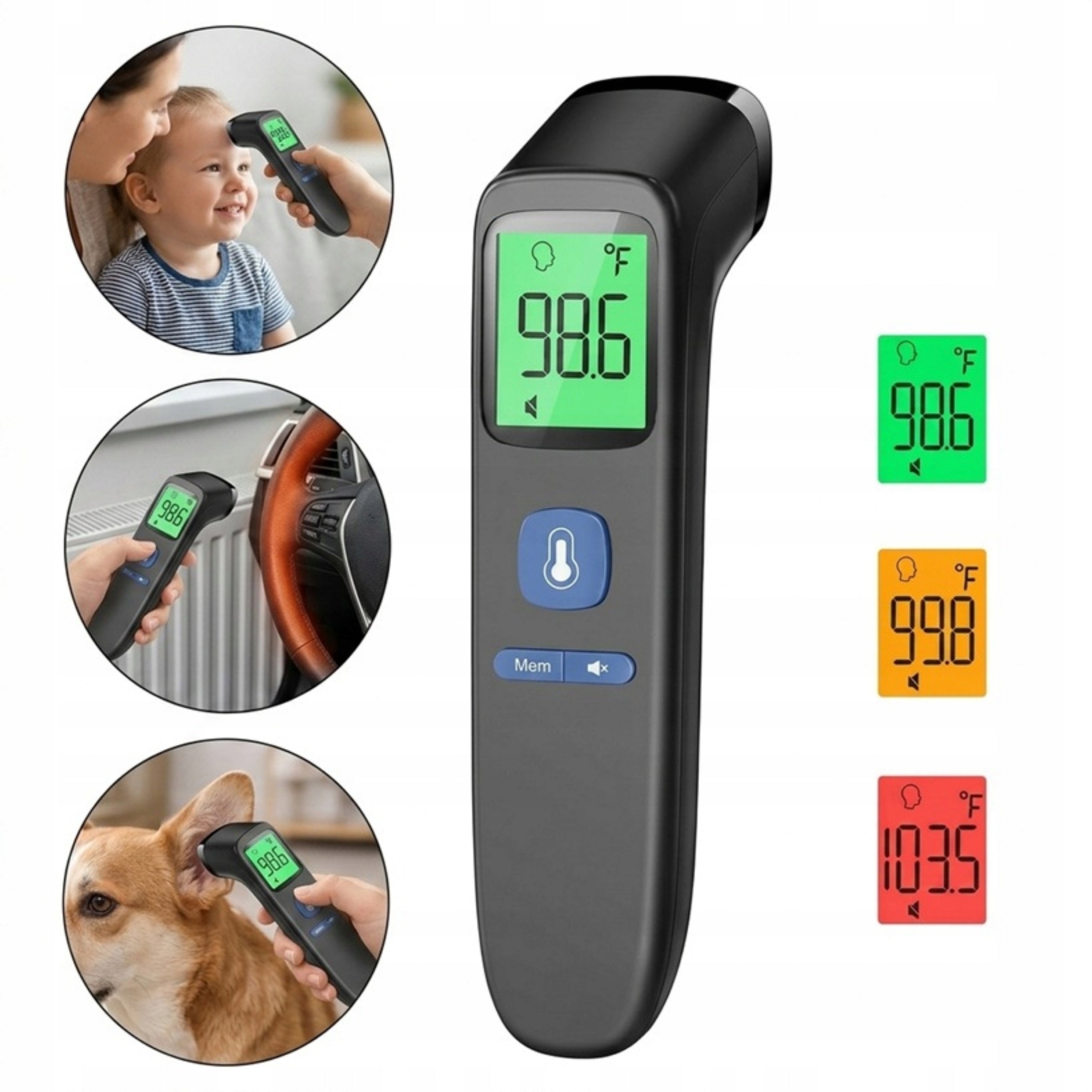 VIPROUD Infrared Non-Contact Thermometer Frontal Milk Room 3in1