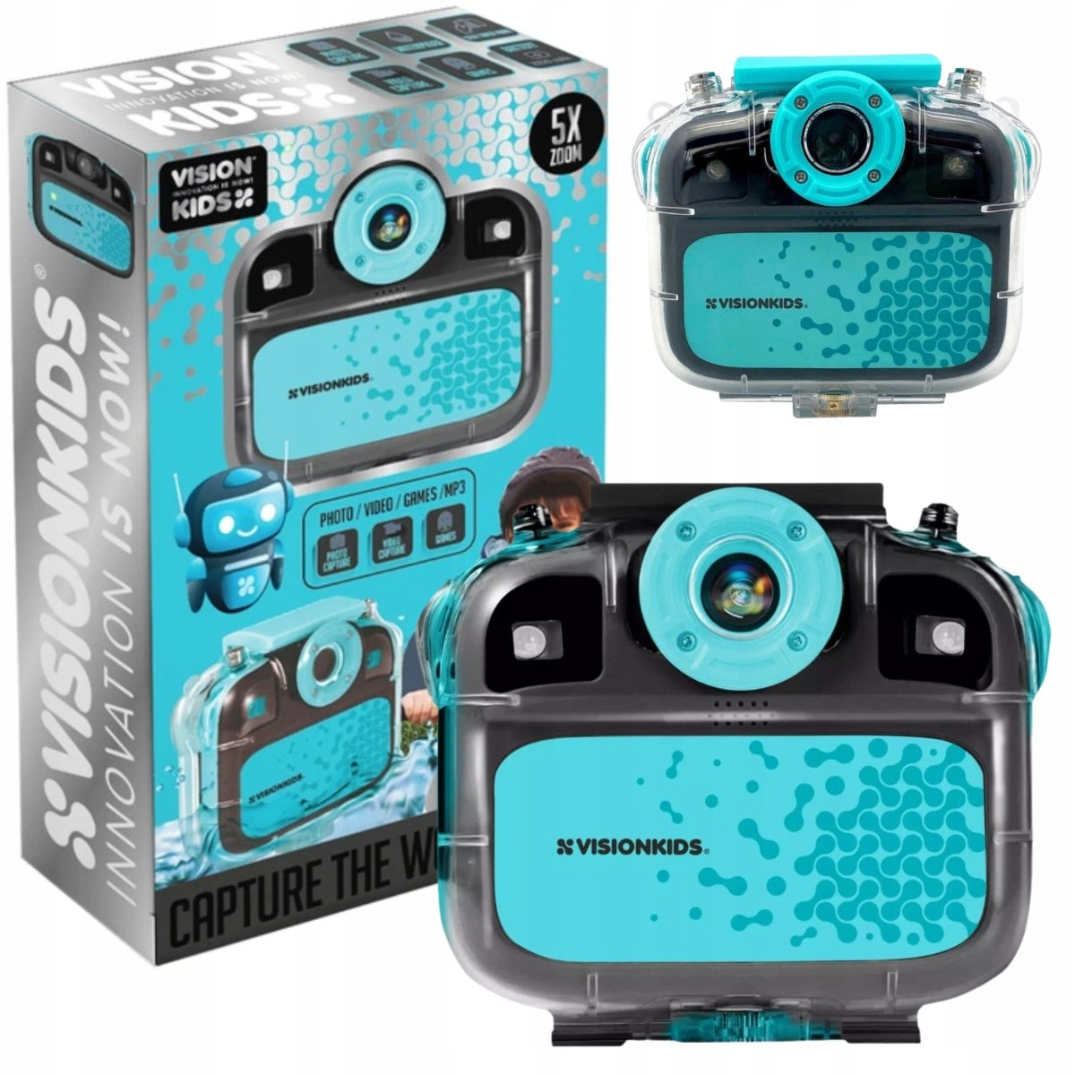 VISION KIDS Kids Digital Camera Waterproof Full HD 1080P USB Camera