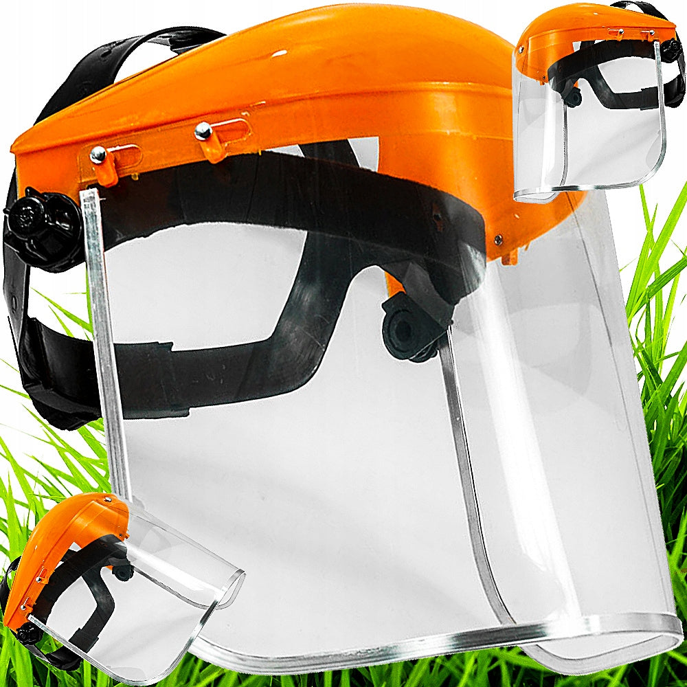 VISOR COVER FOR COMBUSTION SCYTHE PROTECTIVE TRIMMER WITH PLEXIGLASS FOR SAW