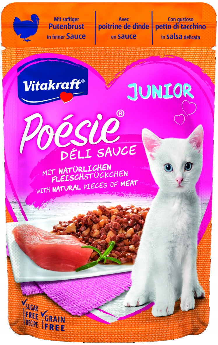 VITAKRAFT Cat Poesie Sachet Junior Turkey 85g Brand Vitakraft