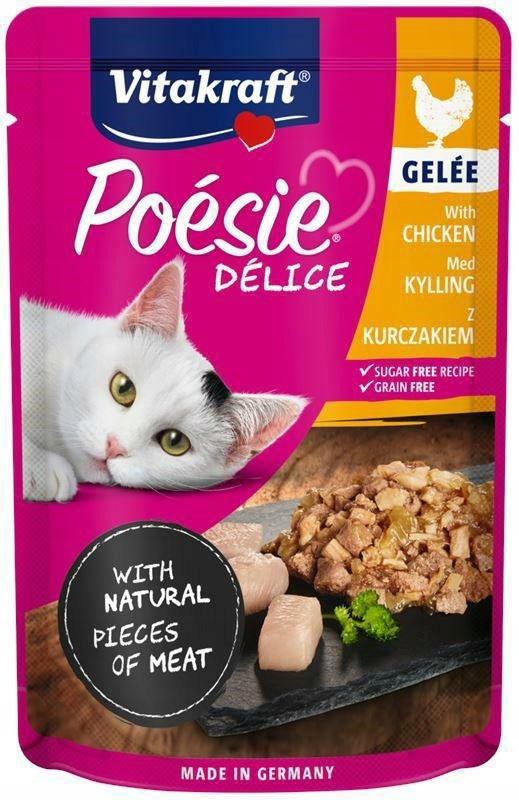 VITAKRAFT POESIE DELICE GELEE chicken for cats 85g