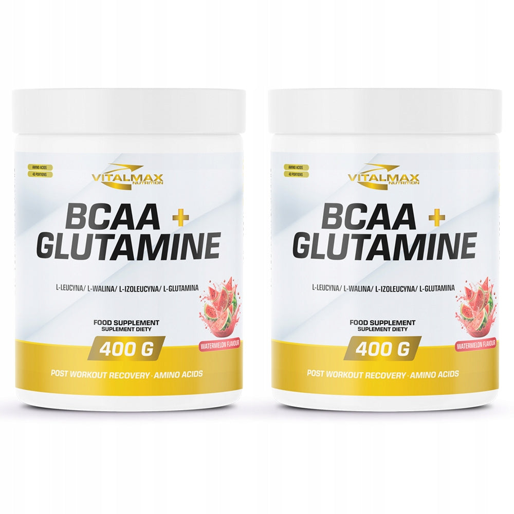 VITALMAX BCAA + GLUTAMINE 2x 400G TWO FLAVORS AMINO ACIDS REGENERATION