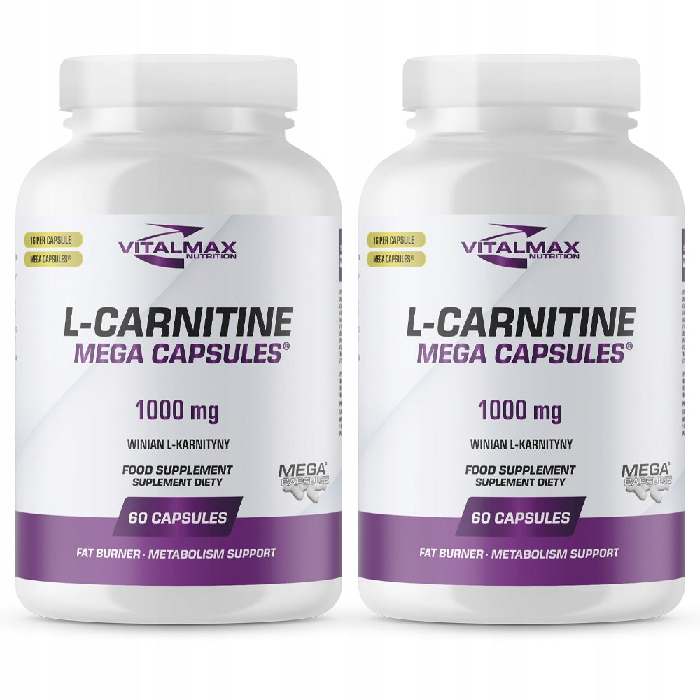 VITALMAX L-CARNITINE MEGA CAPSULES SET 2x 60K 1000MG BURNER L-CARNITINE