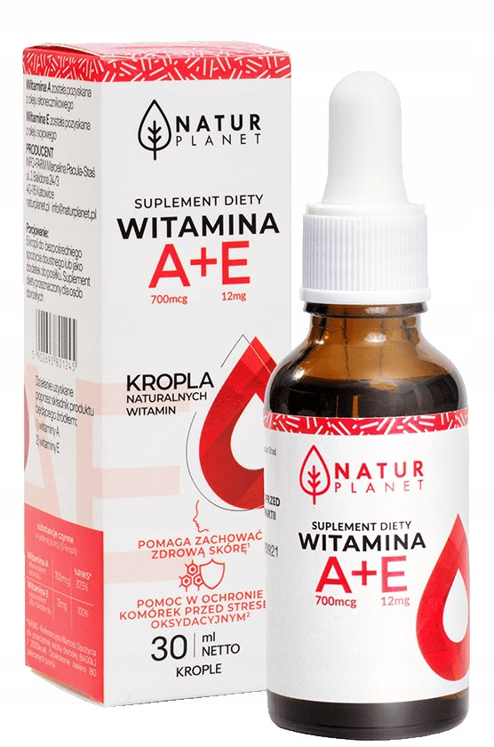 VITAMIN A+E Drops 30ml Natur Planet Antioxidant Skin