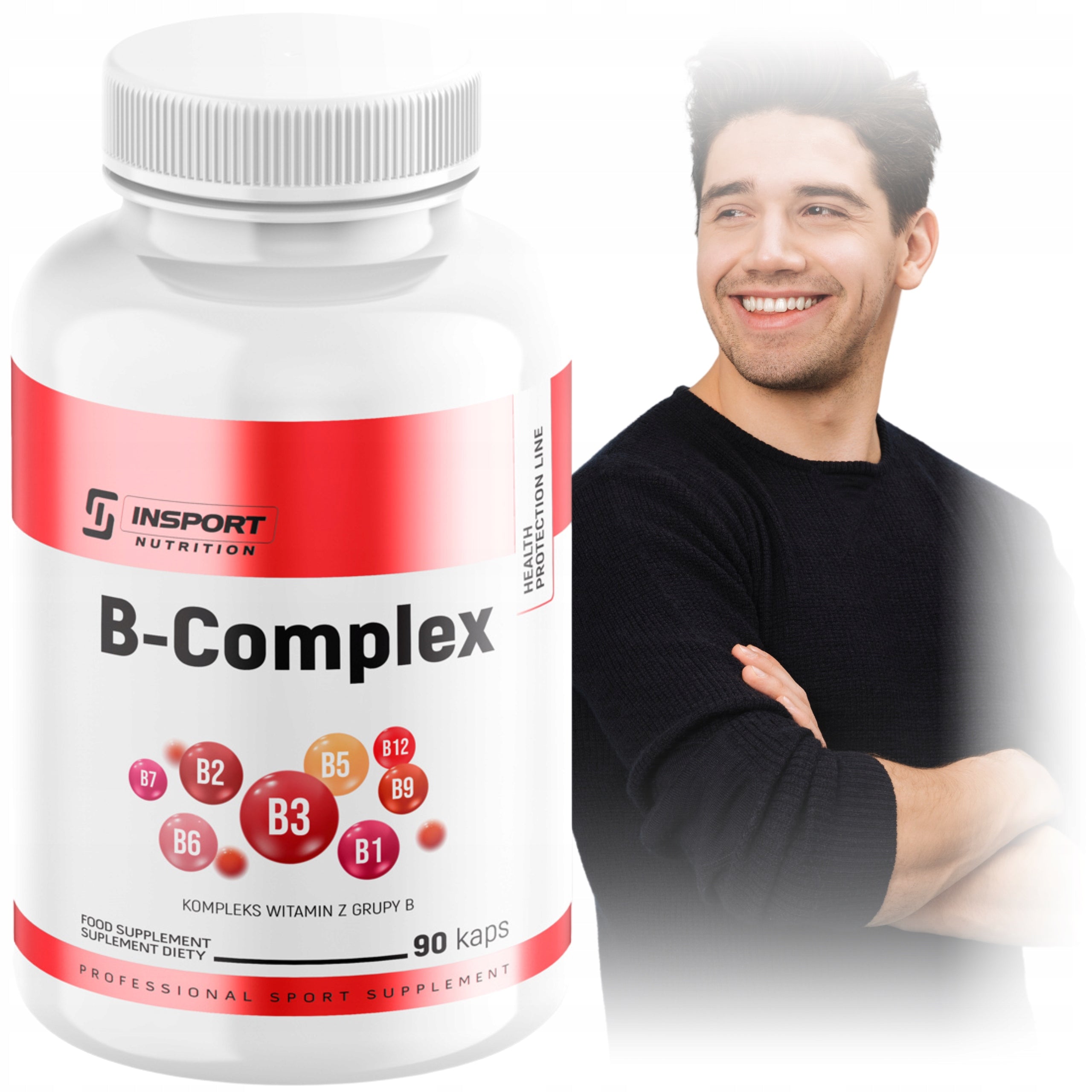 VITAMIN B COMPLEX 90 KAP A strong COMPLEX OF VITAMINS FATIGUE | INSPORT