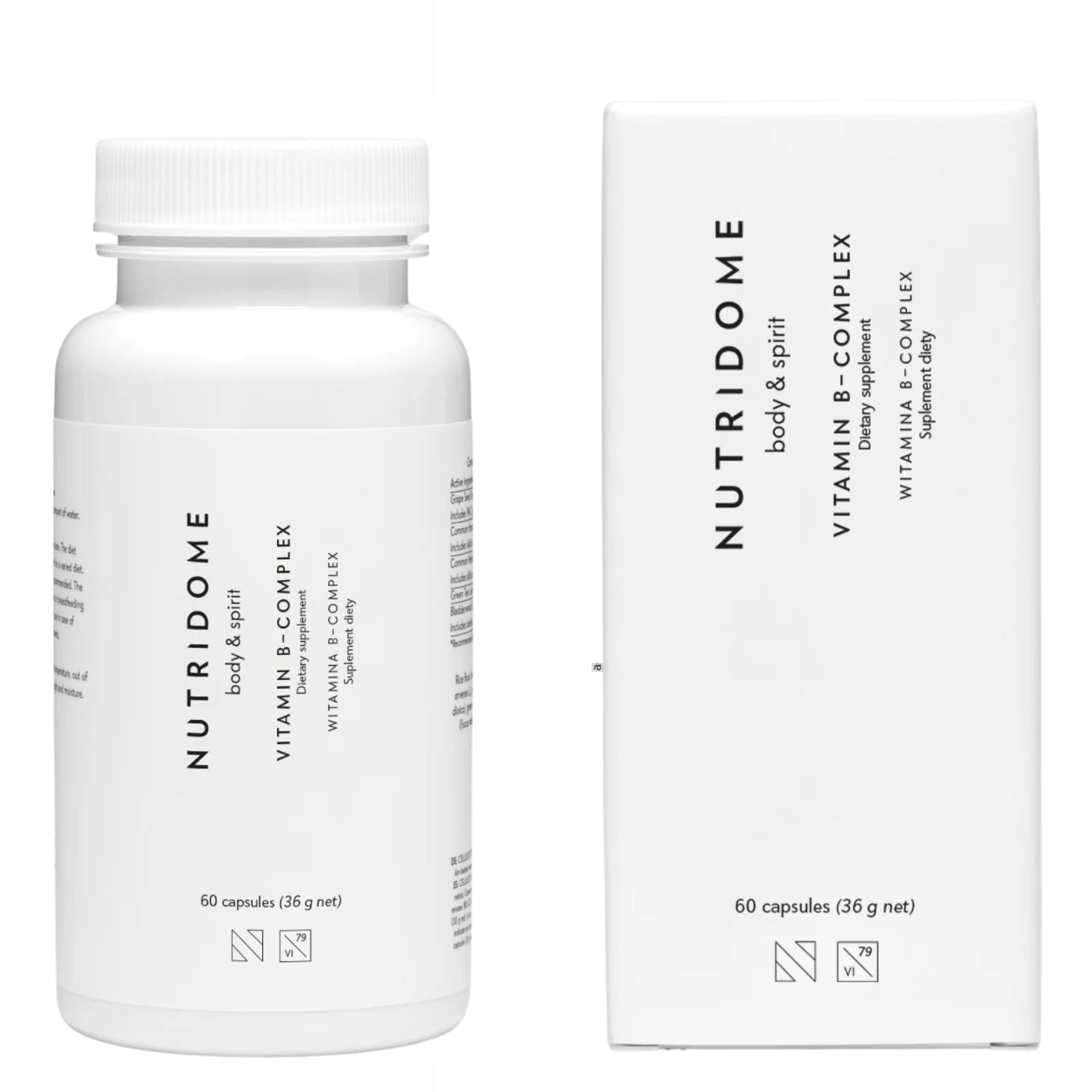 VITAMIN B-COMPLEX Nervous system support Metabolism Fatigue Nutridome Medical device no