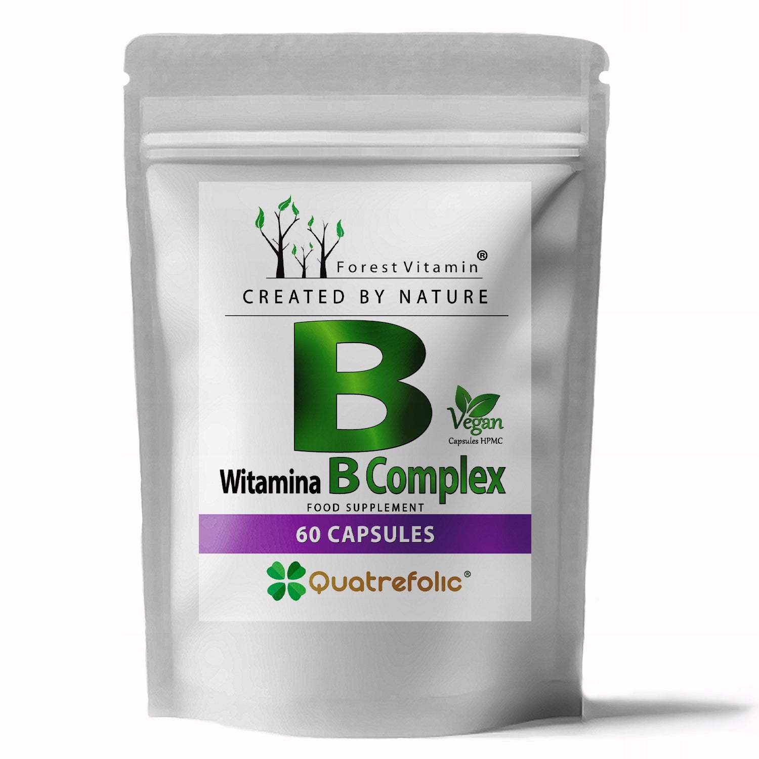 VITAMIN B choline vitamin complex FOREST Vitamin B complex 60 kaps. Manufacturer code KOMPLEKS WITAMINA B1 B2 B3 B5 B6 B12