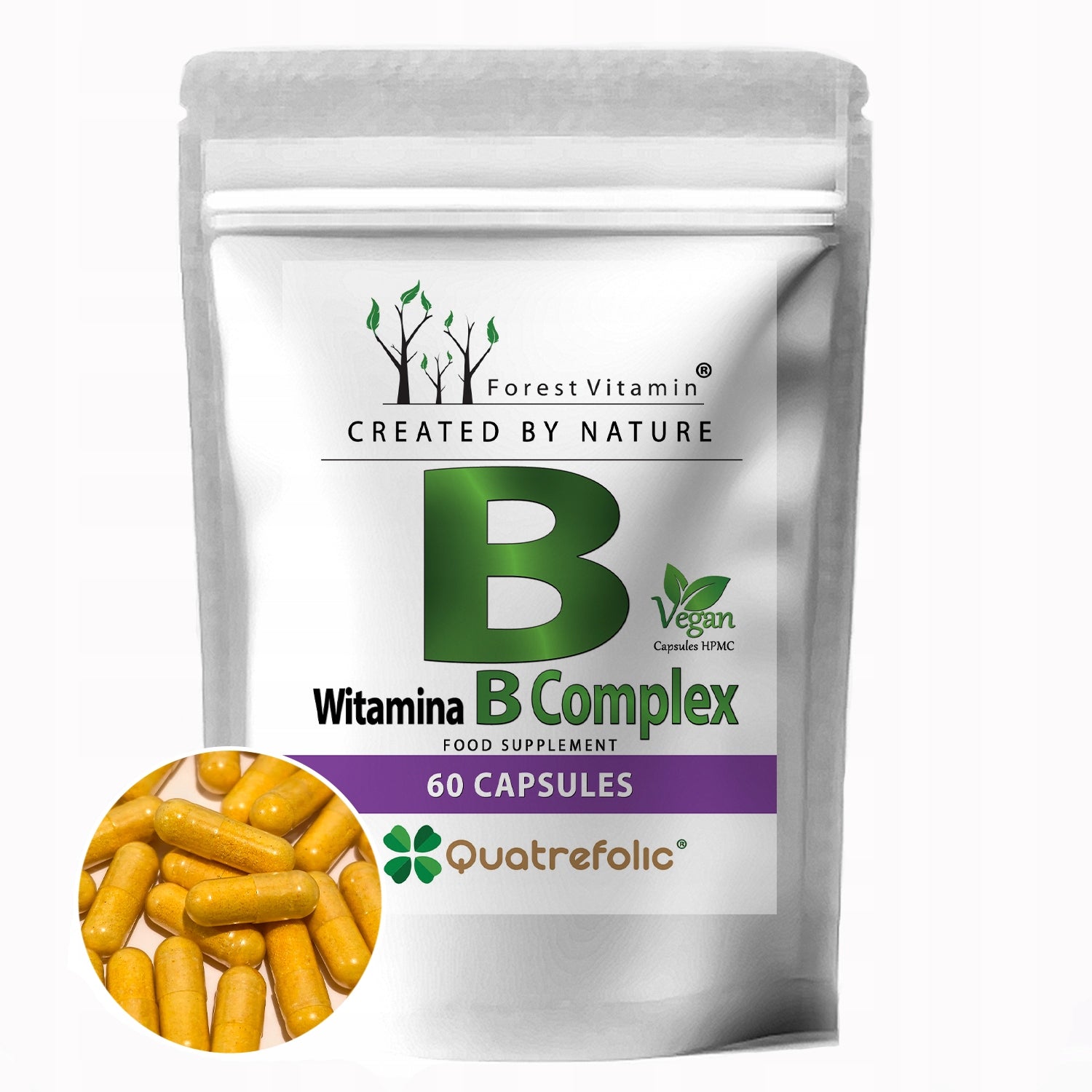 VITAMIN B choline vitamin complex FOREST Vitamin B complex 60 kaps.