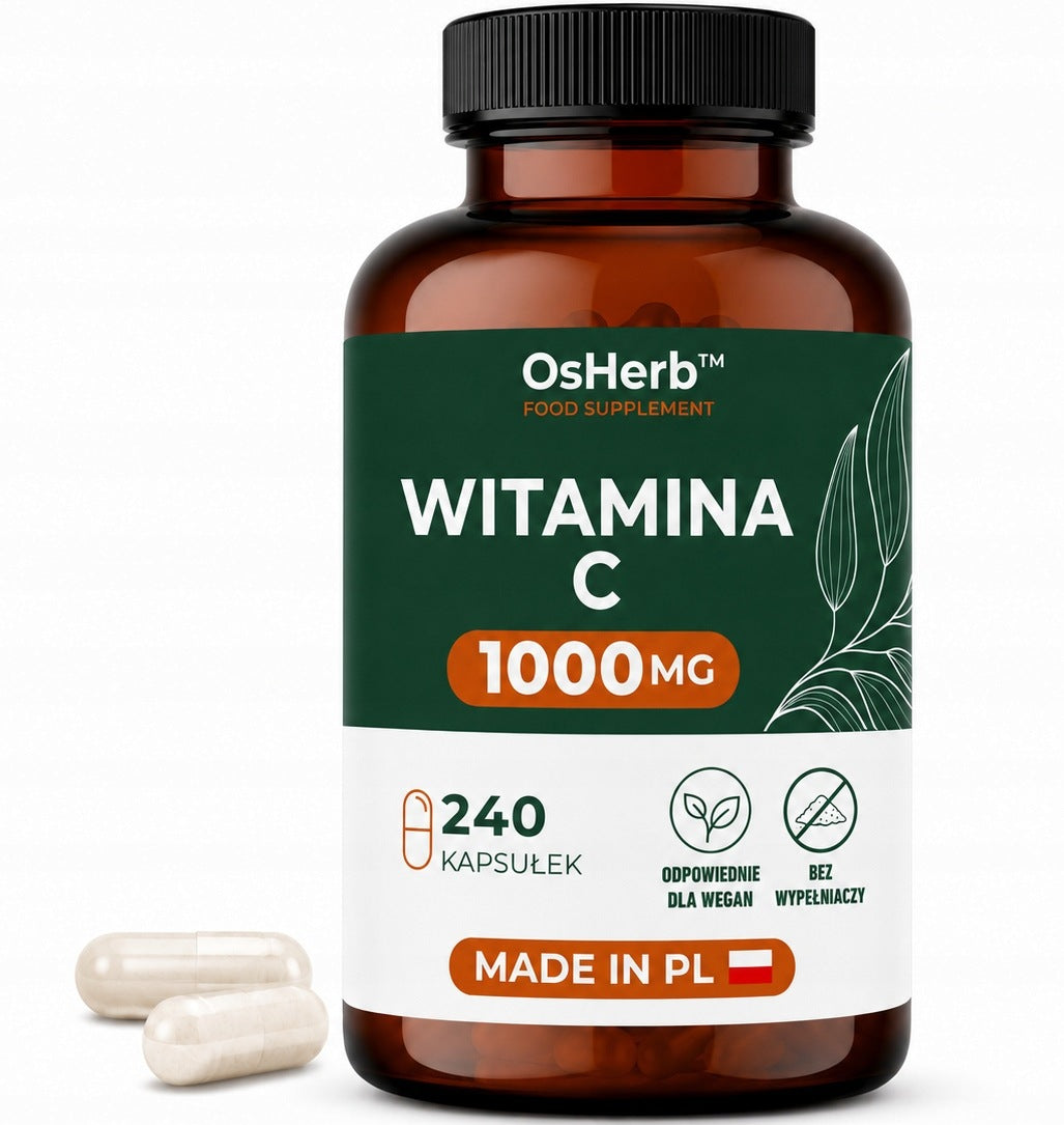 VITAMIN C 1000 mg 240 VEGAN CAPSULES L-ASCORBIC ACID 1250% RWS