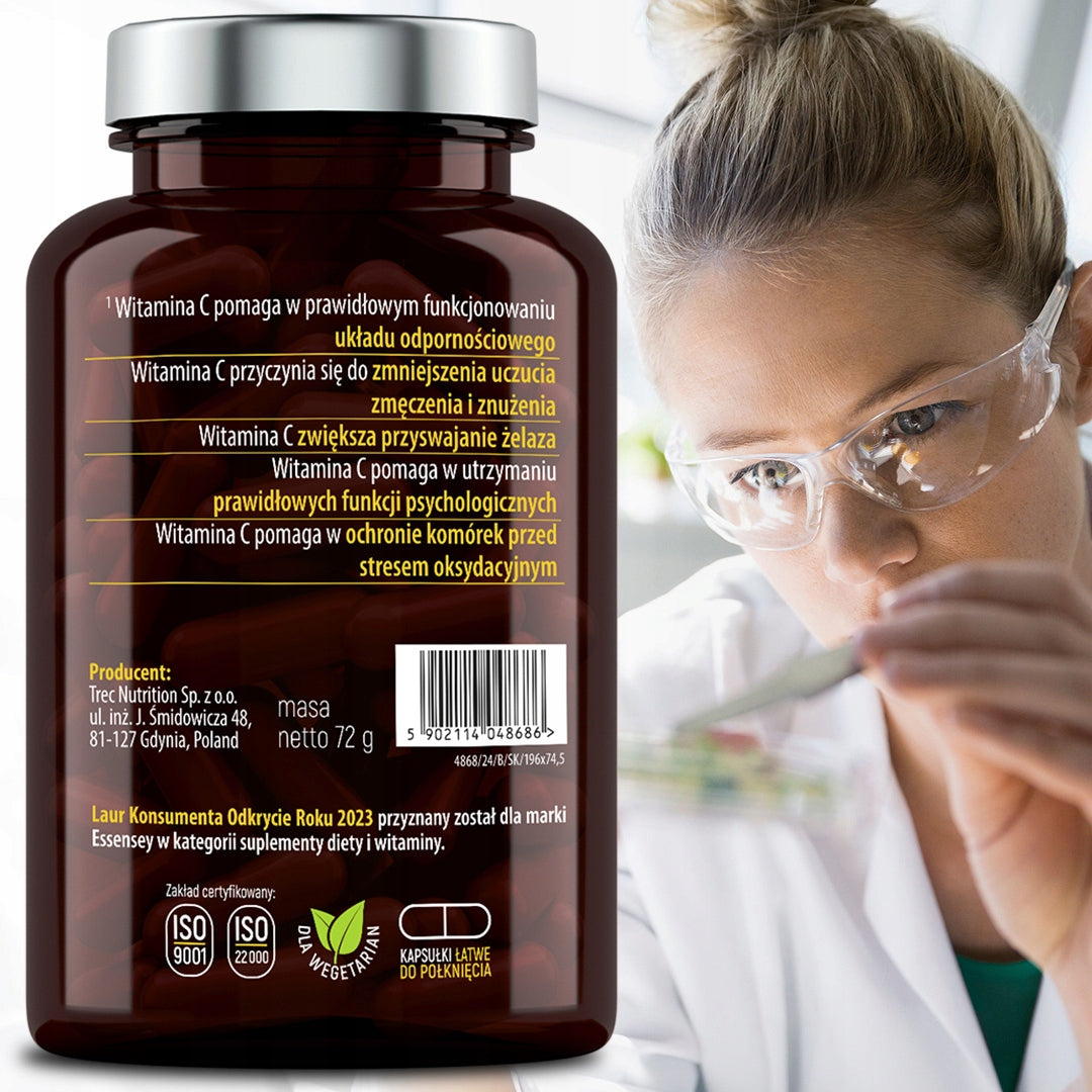 VITAMIN C FORTE 1000mg + Zinc Bioflavonoids L-ASCORBIC ACID Resistance Brand Essensey