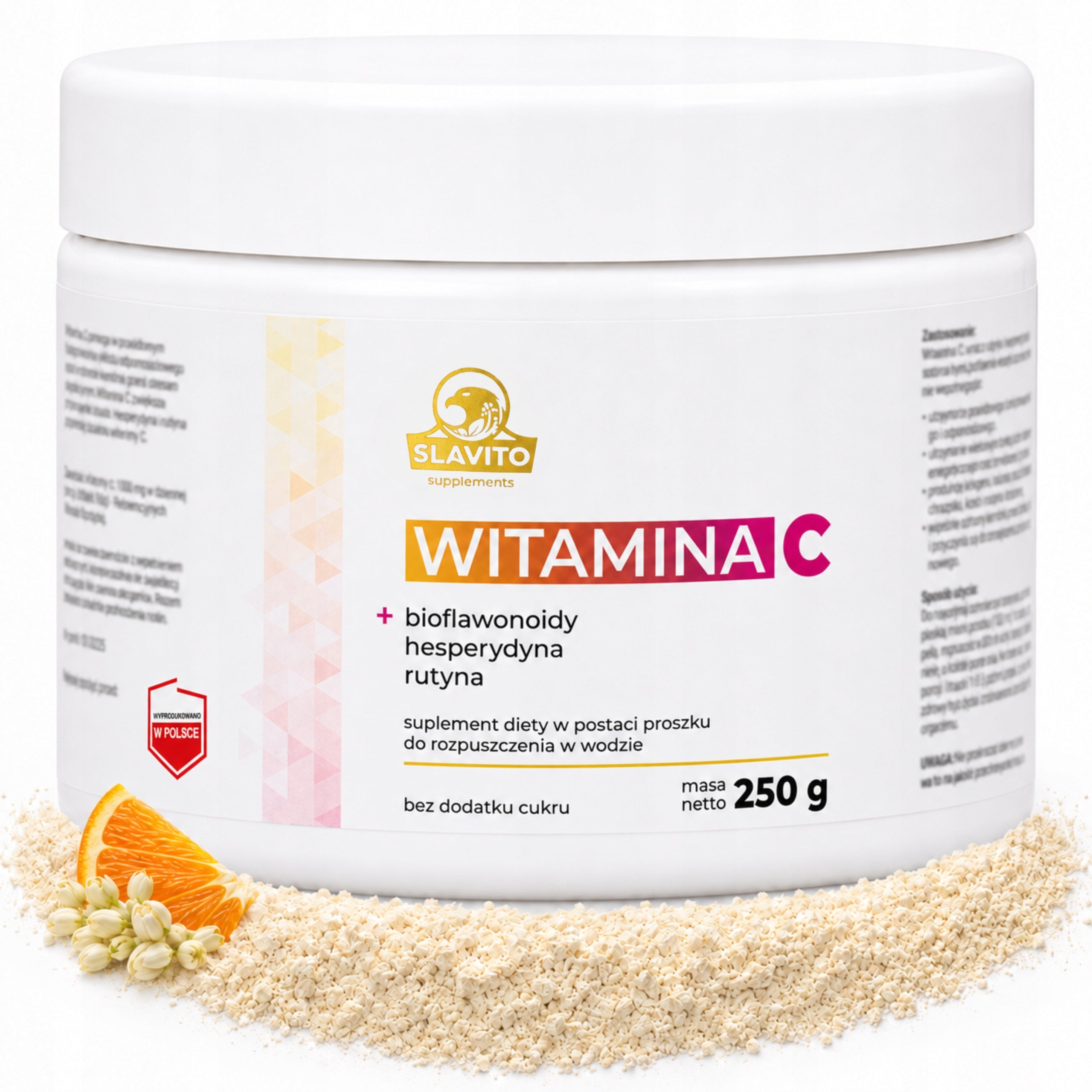 VITAMIN C POWDER BIOFLAVONOIDS RUTIN HESPERIDIN 1000MG 250G SLAVITO