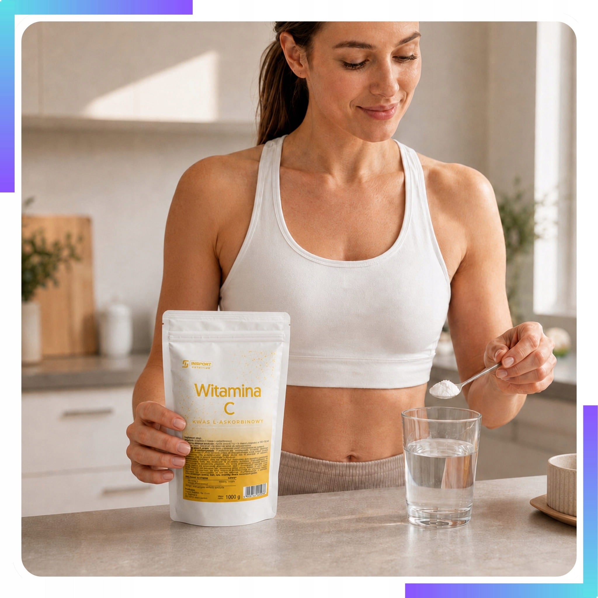 VITAMIN C powder 1000mg 1kg L-ASCORBIC ACID Resistance | INSPORT Packaging status original