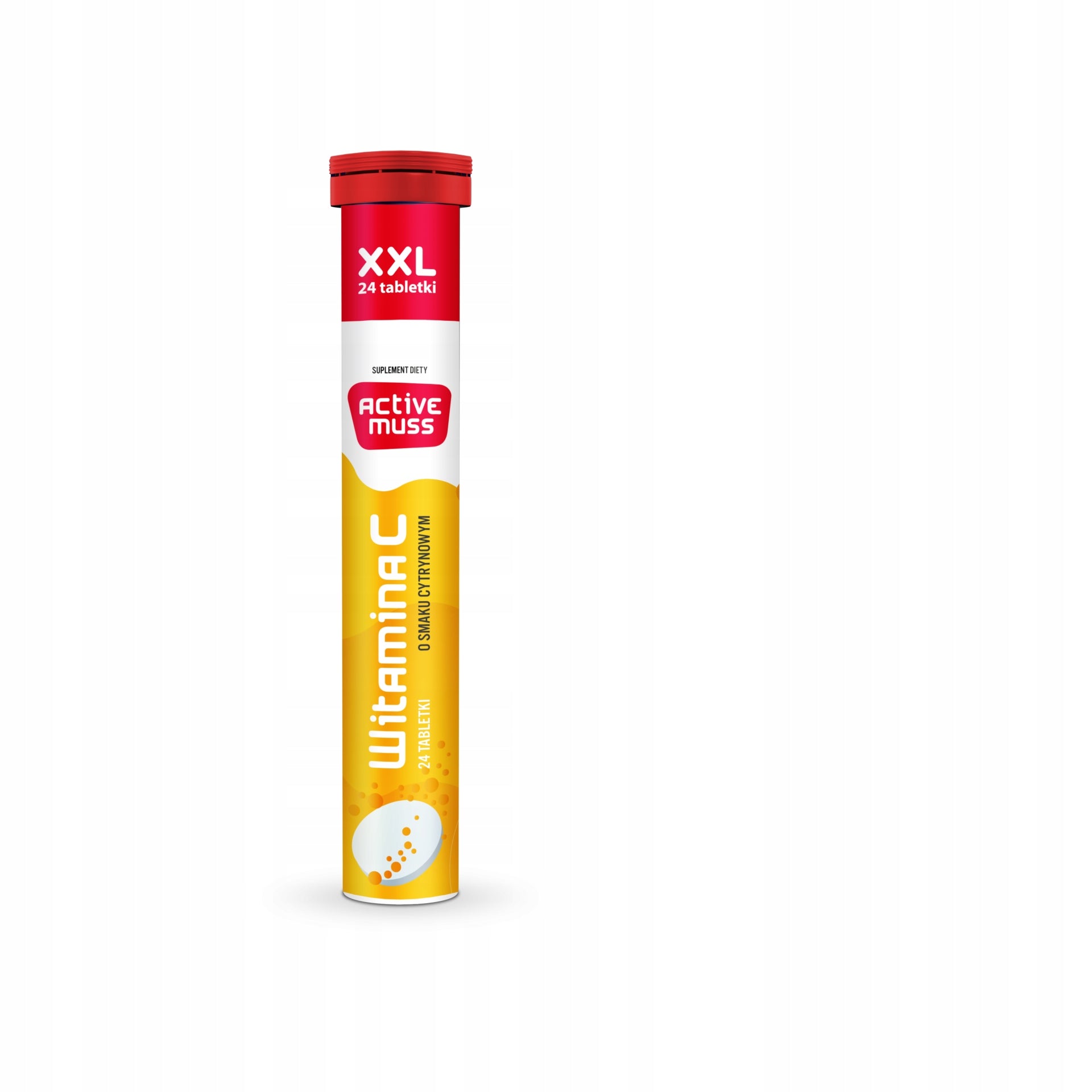 VITAMIN C tablets with lemon flavour ACTIVEMUSS Polski Lek 24 tab. Basic ingredient vitamin C