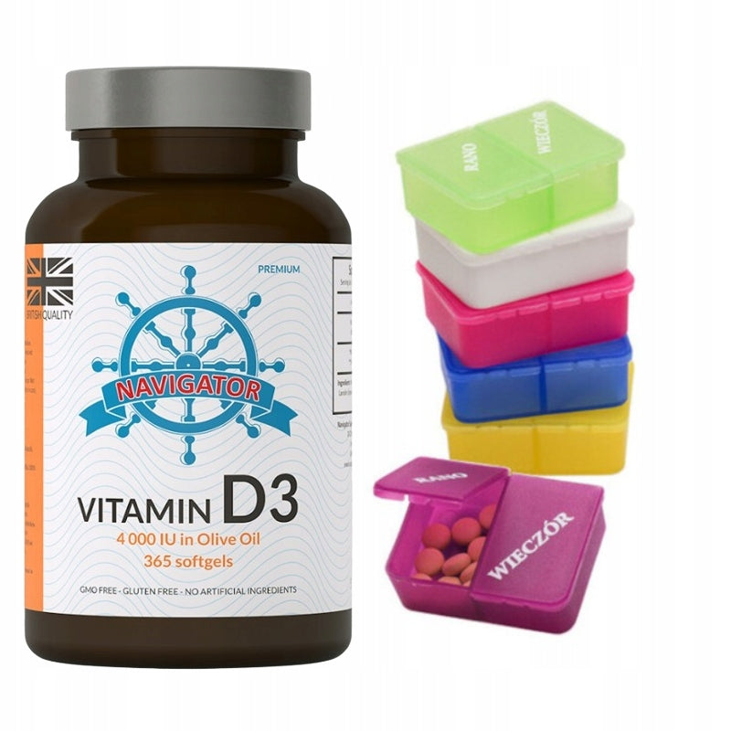 VITAMIN D3 4000 IU Immune System For Growth Navigator 365 pcs. +FREEBIE