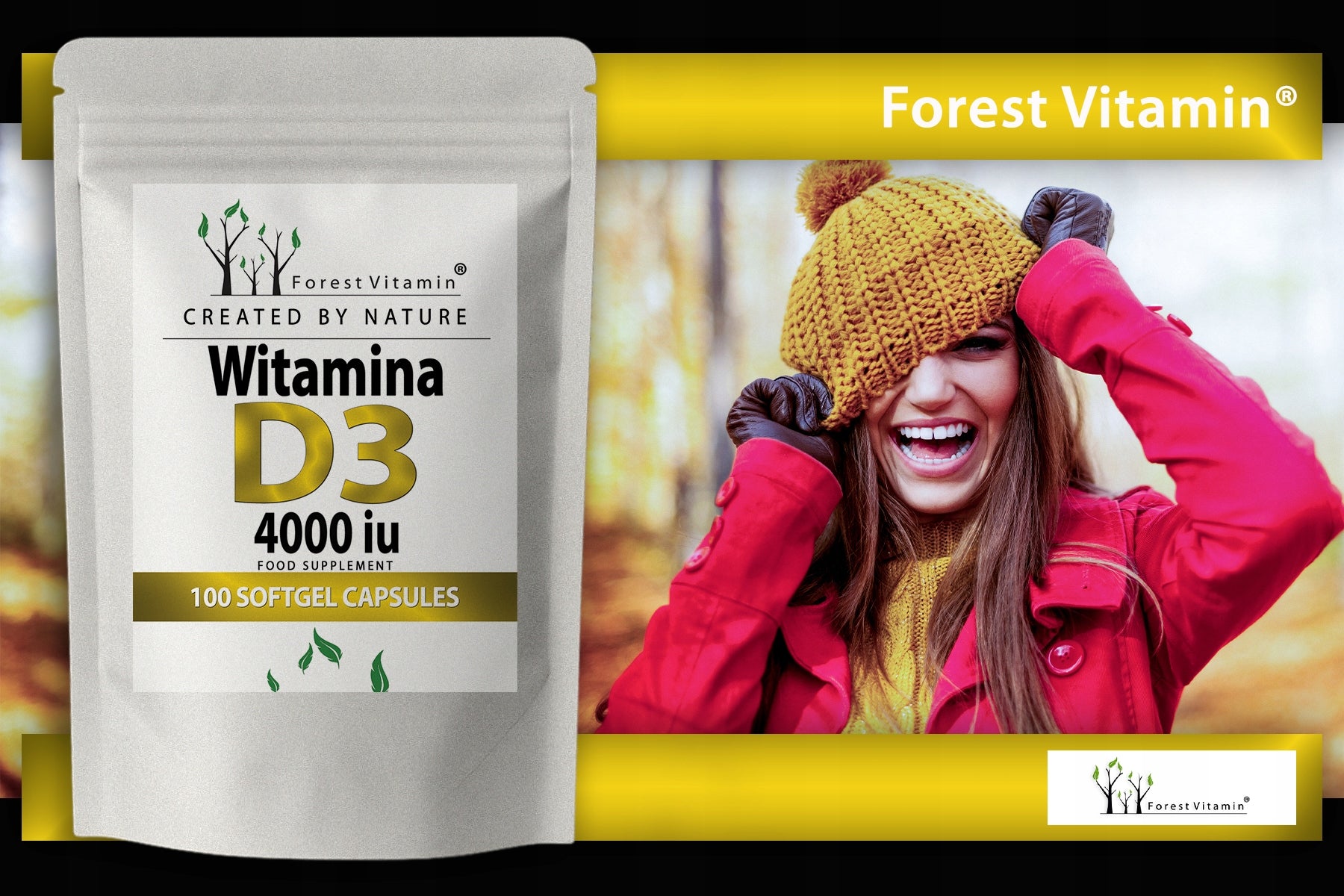 VITAMIN D3 4000 IU SOFTGEL 100caps HIGH DOSE CHOLECALCIFEROL IMMUNITY Number of pieces 100 pcs