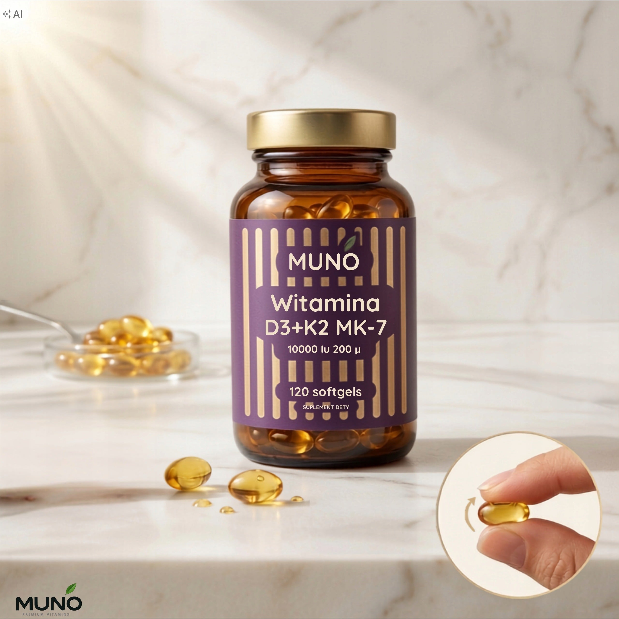 VITAMIN D3+K2 MK-7 10 000 + 200 mcg 120 softgels soft capsules Expiration date at least 1 year from the date of purchase