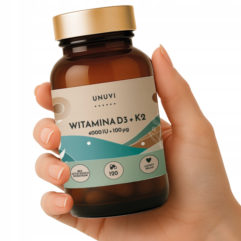 VITAMIN D3 + K2 MK7 4000 IU FORTE FOR RESISTANCE Heart Bone 120 kaps UNUVI