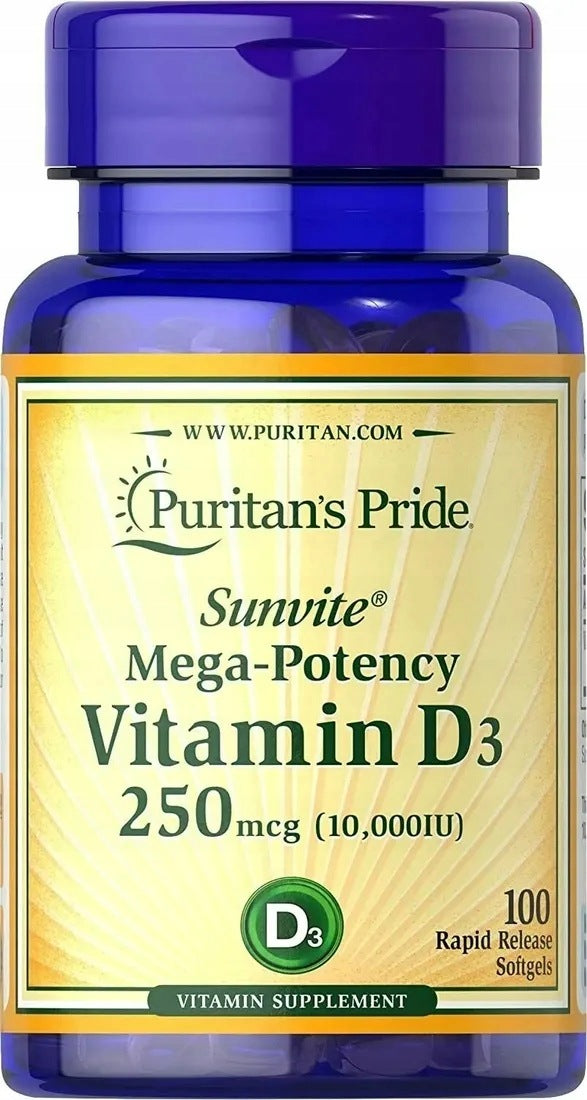 VITAMIN D3 PURITAN PRIDE VITAMIN D 250mcg 100 CAPSULES Manufacturer code WITAMINA D3 10000IU 250mcg 100kaps