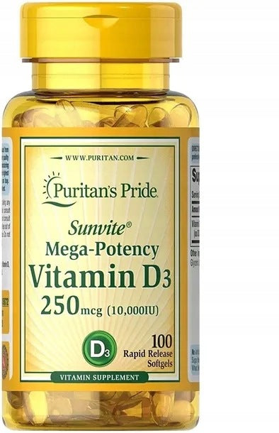 VITAMIN D3 PURITAN PRIDE VITAMIN D 250mcg 100 CAPSULES