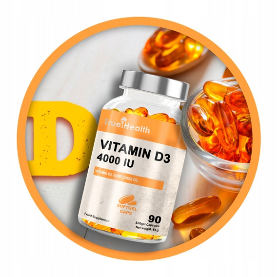 VITAMIN D3 VITAMIN 4000IU 90 kaps RESISTANCE STRONG BONE TEETH TRUE HEALTH EAN (GTIN) 8594225330094