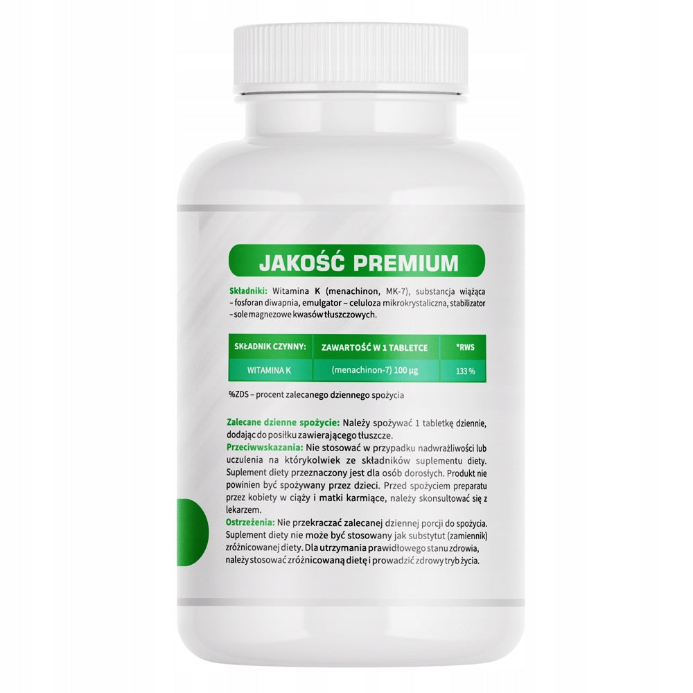 VITAMIN K2 MK-7 100mcg strong bones joints 120tabl Brand MedFuture